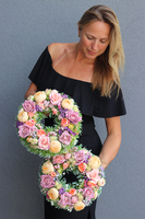 Angela Pero, uroczy kwiatowy wianek, śr.28cm  