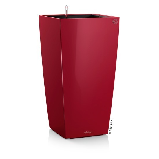 Cubico Premium, elegancka donica z nawadnianiem, czerwona, wys.41cm