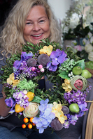 dekoracyjny wianek Owoce Jesienne 2, śr.32cm 