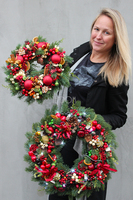 zimowy wianek / stroik świąteczny Christmas Decor śr.30cm 