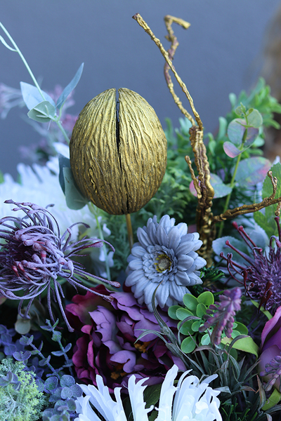 elegancka wiązanka nagrobna, Selenida, dł.77cm