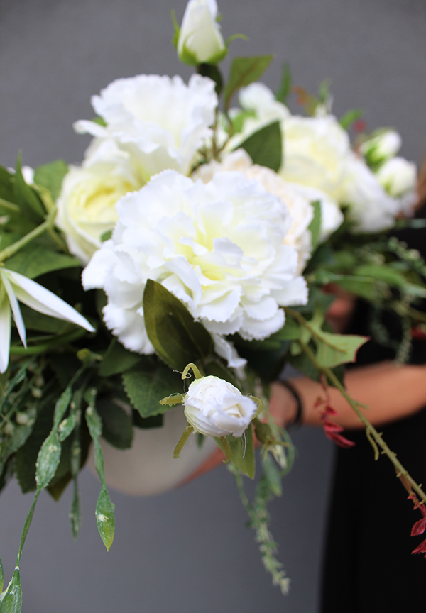 elegancka kompozycja kwiatowa Morsztynowo 2, dł.85cm