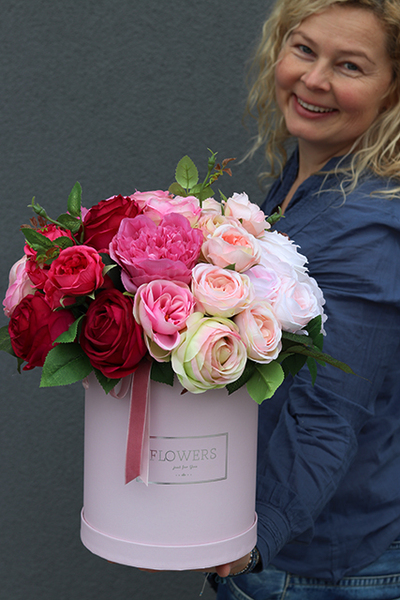 lowerbox Piękność w jasnoróżowym pudełku, wys.36cm