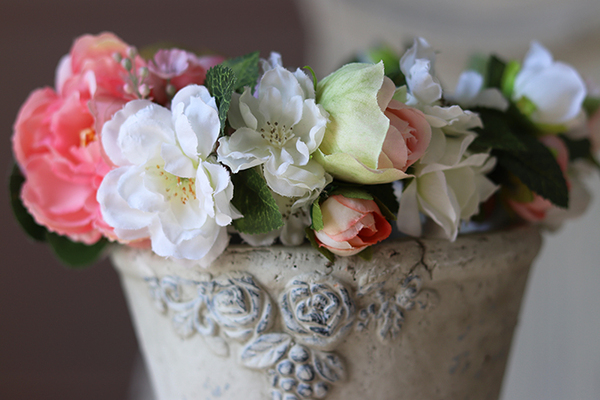 Rosalia, kwiatowy wianek na głowę, rozmiar uniwersalny