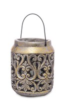 Aztec Gold C, ceramiczny ażurowy lampion, wym.27x15cm