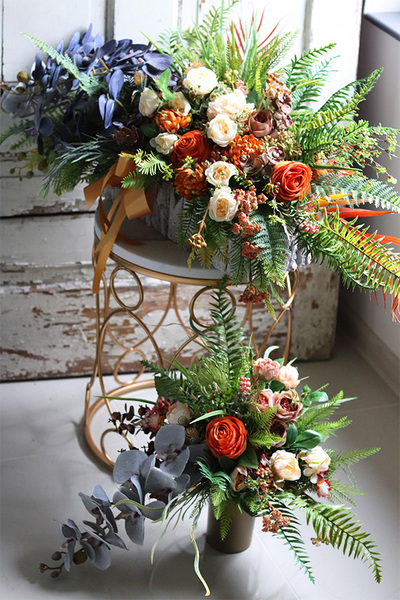 Memory, elegancki bukiet nagrobny, wys.40cm