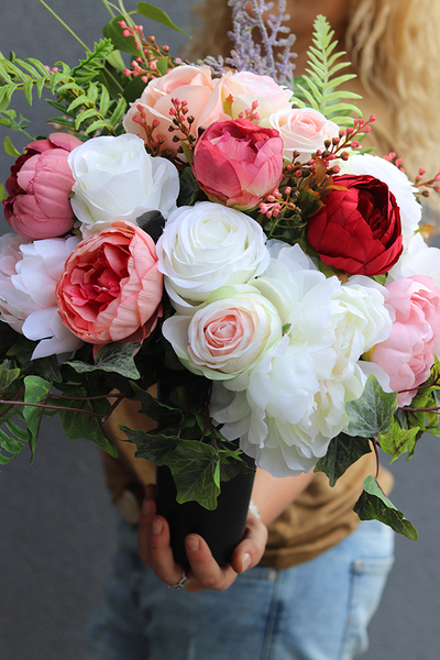 Alina, bukiet nagrobny we wkładzie, wys.42cm