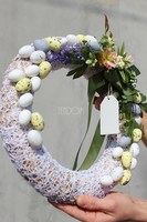 dekoracyjny wianek wielkanocny Koronkowy 13, śr. 30cm