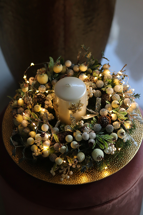 stroik świąteczny, Złota Rezydencja Premium, wys.17cm