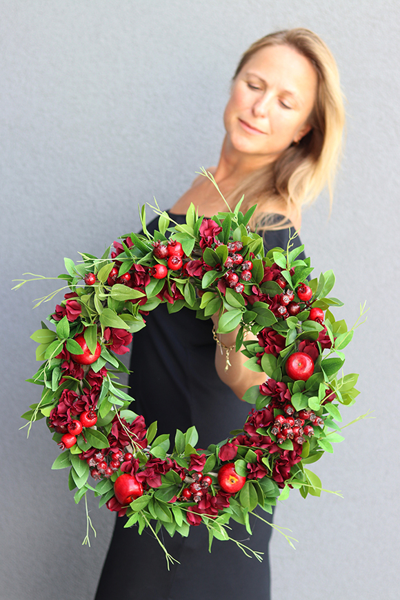 atrakcyjny kwiatowo - owocowy Ogrodowa Przyjemność 2, śr.44cm