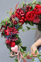 atrakcyjny wianek na obręczy, Subtelle Love, rozp.70cm 