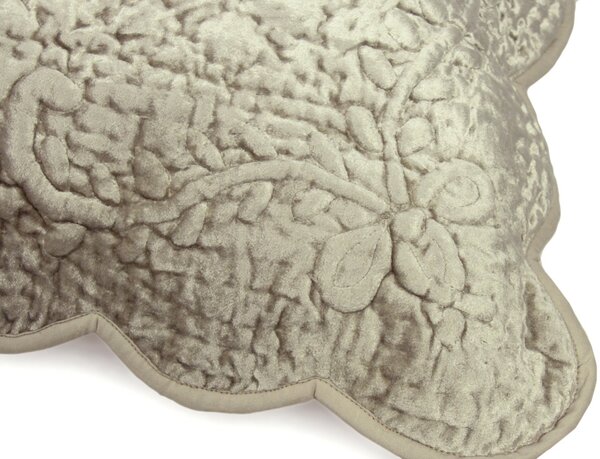 Adria, dekoracyjna poszewka velvetowa, beżowa, wym.45x45cm