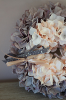 Ombre Hortensja wianek na drzwi, śr.32cm  