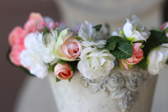 Rosalia, kwiatowy wianek na głowę, rozmiar uniwersalny