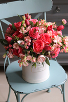 Dianna, romantyczny flowerbox / kompozycja w białym pudełku, wys.43cm