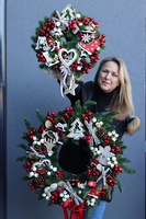 uroczy wianek / stroik dekoracyjny Christmas with tenDOM z Sercem, śr.40cm