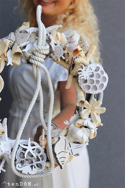 marynistyczny wianek na drzwi, Półwysep, śr.35cm 