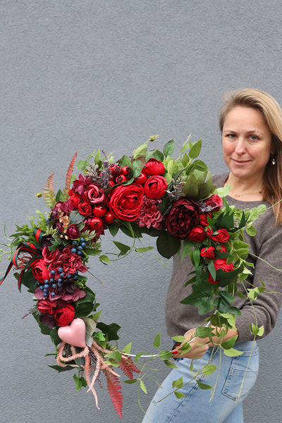 atrakcyjny wianek na obręczy, Subtelle Love, rozp.70cm 