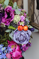 fioletowo-błękitny wianek na drzwi Ella, śr.27cm