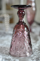 OD RĘKI Lyonnais / Charlotte 6 różowych kielichów La Rochere, wys.16cm 