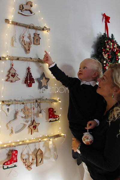 dekoracja ścienna / zawieszka Choinka, Urokliwe Święta, wym.110x54cm 