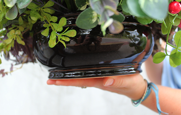 Janina Bordo kompozycja kwiatowa nagrobna wys.35cm, śr.48cm 