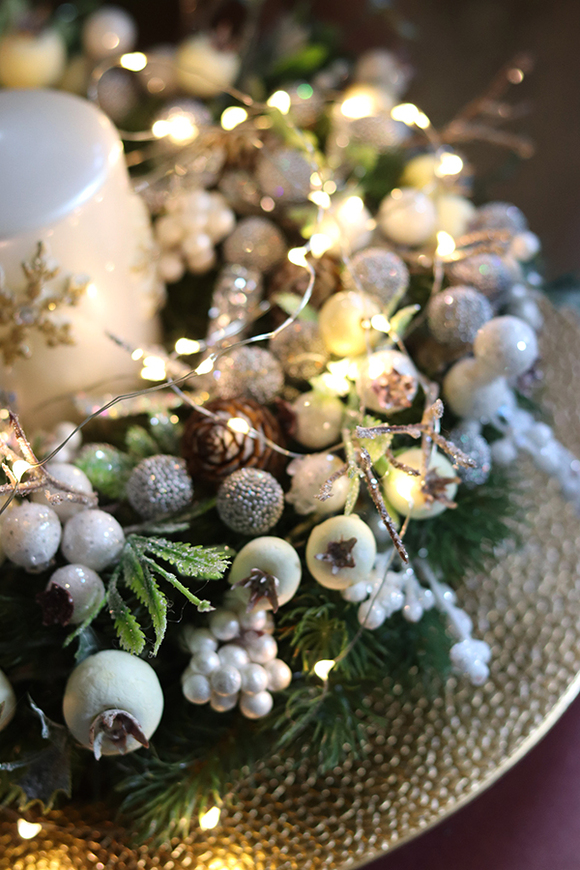 stroik świąteczny, Złota Rezydencja Premium, wys.17cm