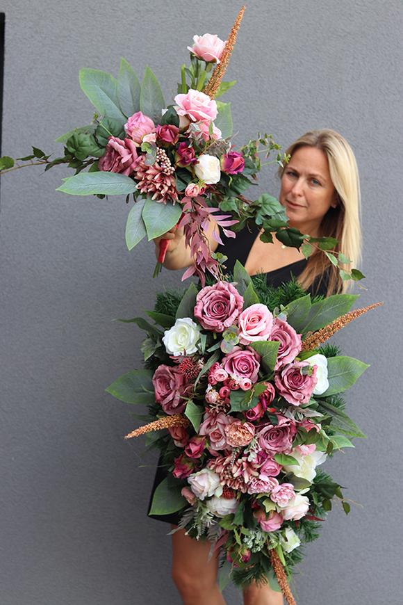 wiązanka nagrobna, Wanda, dł.80cm 