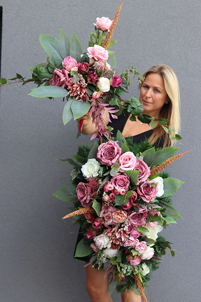 wiązanka nagrobna, Wanda, dł.80cm 