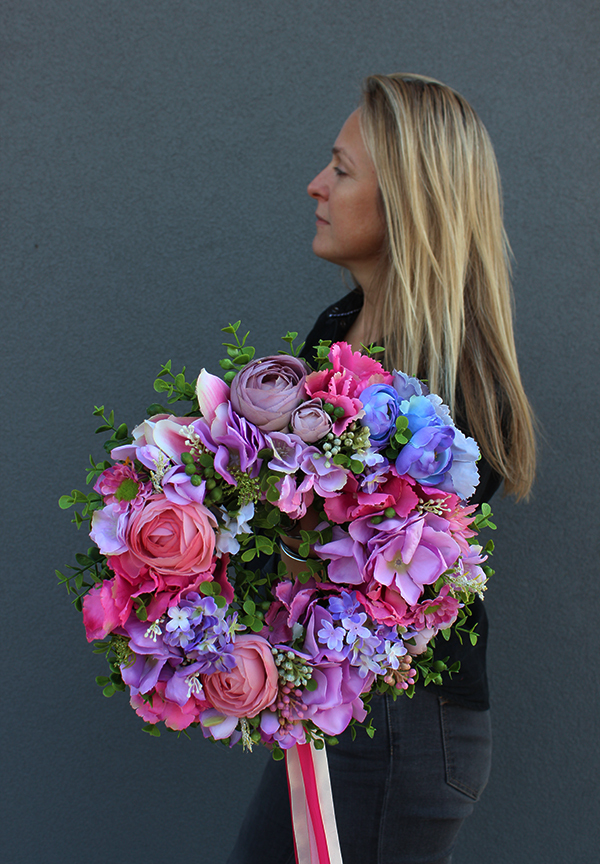 Clerana, barwny wianek do dekoracji, śr.30cm