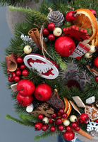 świąteczny wianek / stroik Urokliwe Domostwo, śr.27cm