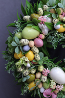 wianek na drzwi / stroik wielkanocny Pastele, śr.32cm