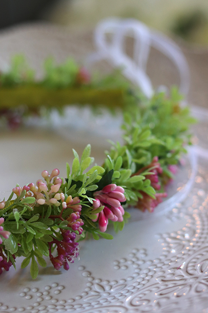 Geturro, komunijny kwiatowy wianek na głowę, rozmiar uniwersalny