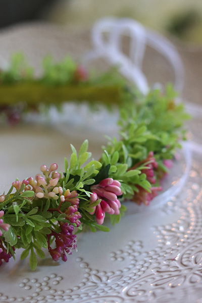 Geturro, komunijny kwiatowy wianek na głowę, rozmiar uniwersalny