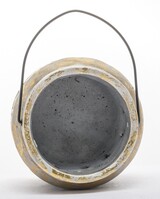 Aztec Gold D, ceramiczny ażurowy lampion, wym.37x19cm 