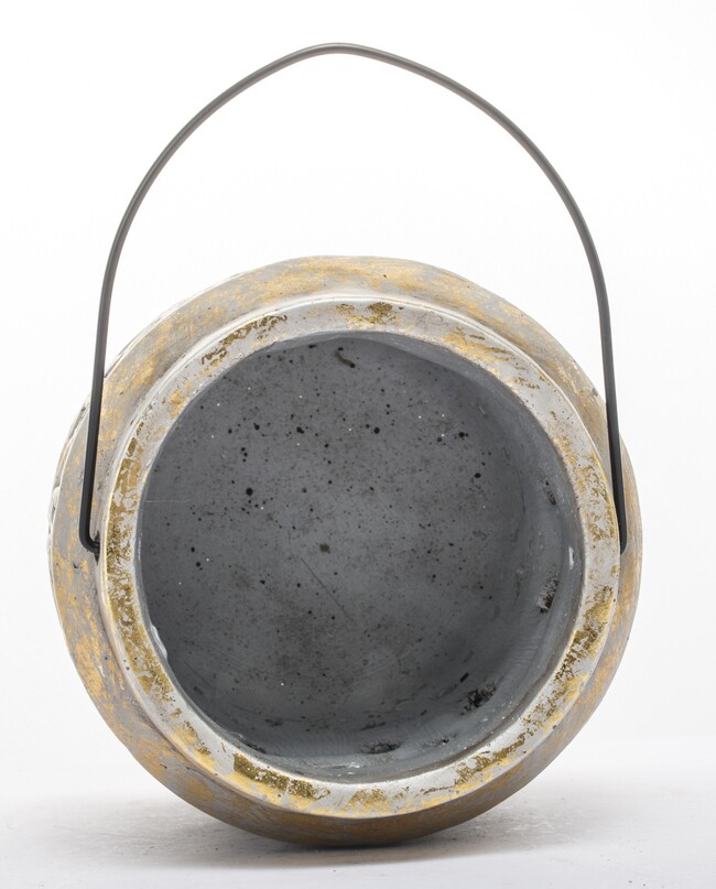 Aztec Gold D, ceramiczny ażurowy lampion, wym.37x19cm 