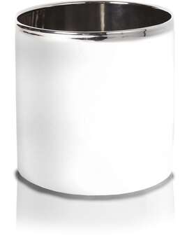 Figaro White & Silver, prosta lustrzana osłonka, wys.15cm