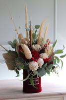 flowerbox welurowy z suszem, Marttimo Bordo Velvet, wys.66cm  