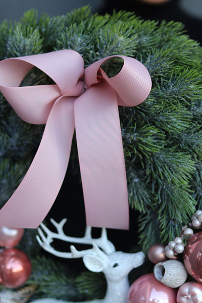 świąteczny wianek, Biały Jeleń, śr. 40cm