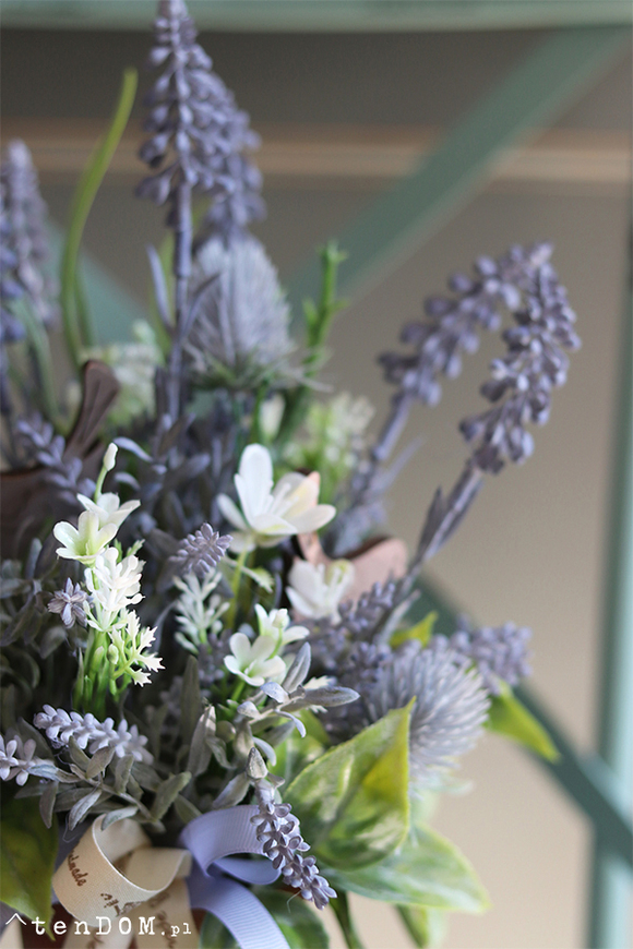 kompozycja kwiatowa, Lawendowa Bajka, wym.32x22cm