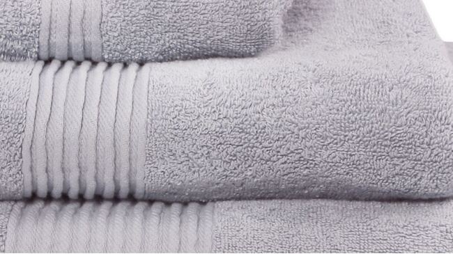 bawełniany ręcznik Basic, kolor jasny szary, wym.50x100cm