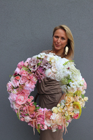 bardzo duży wianek na drzwi, Sylvietta, śr.60cm