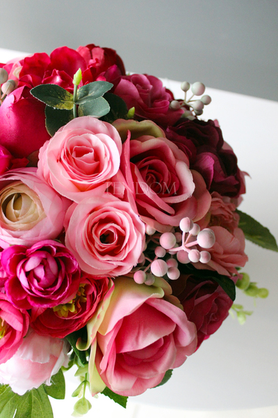 dekoracja kwiatowa / bukiet Leokadia Mini wys.25cm, szer. 29cm