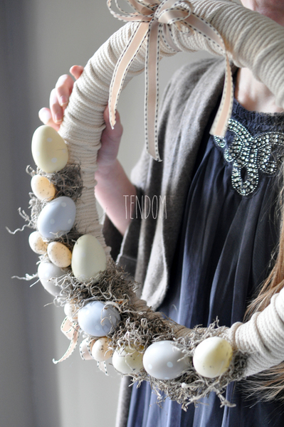 wianek dekoracyjny sznurowy Tate, śr.40cm