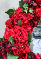 bardzo duży wianek na drzwi Czerwień XXL, śr.82cm   