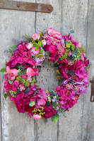 Fuksja Big ogromny wianek na drzwi, śr.45cm 