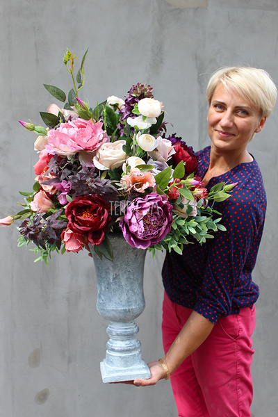 kompozycja kwiatowa / bukiet England nr5, wys.82cm,śr.48cm