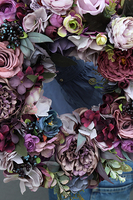 Caryca Katarzyna Purple Fiolet, efektowny wianek na drzwi, śr.45cm 