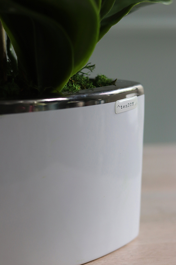 Jedova Manfredo, sztuczny storczyk w białej donicy, wys.60cm