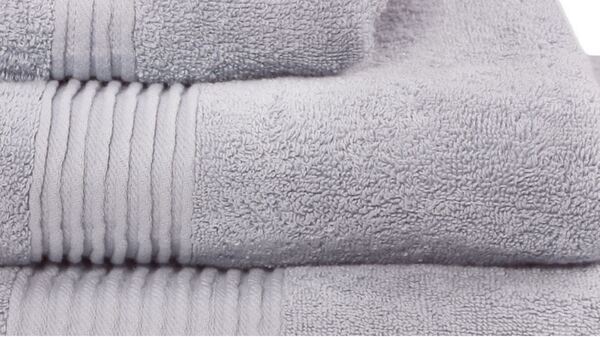 bawełniany ręcznik Basic, kolor jasny szary, wym.30x50cm